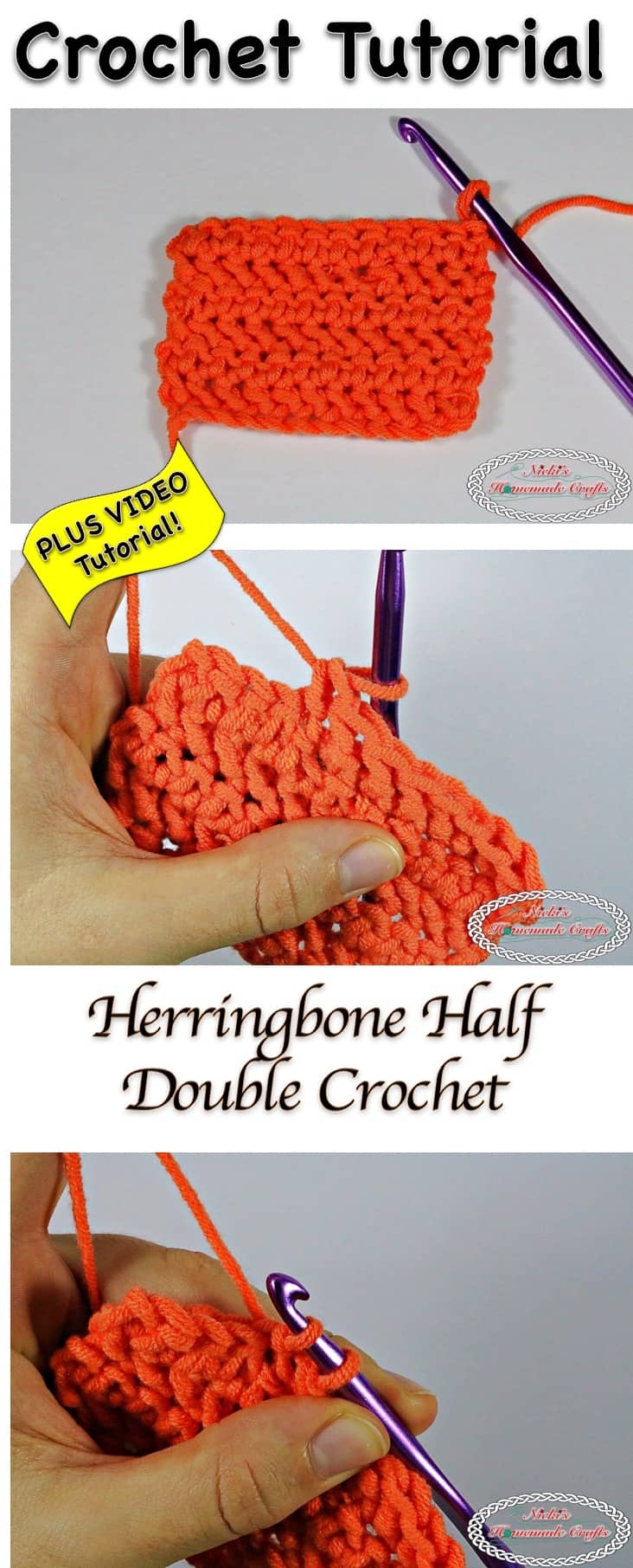 How to crochet HERRINGBONE STITCH - MyCrochetory