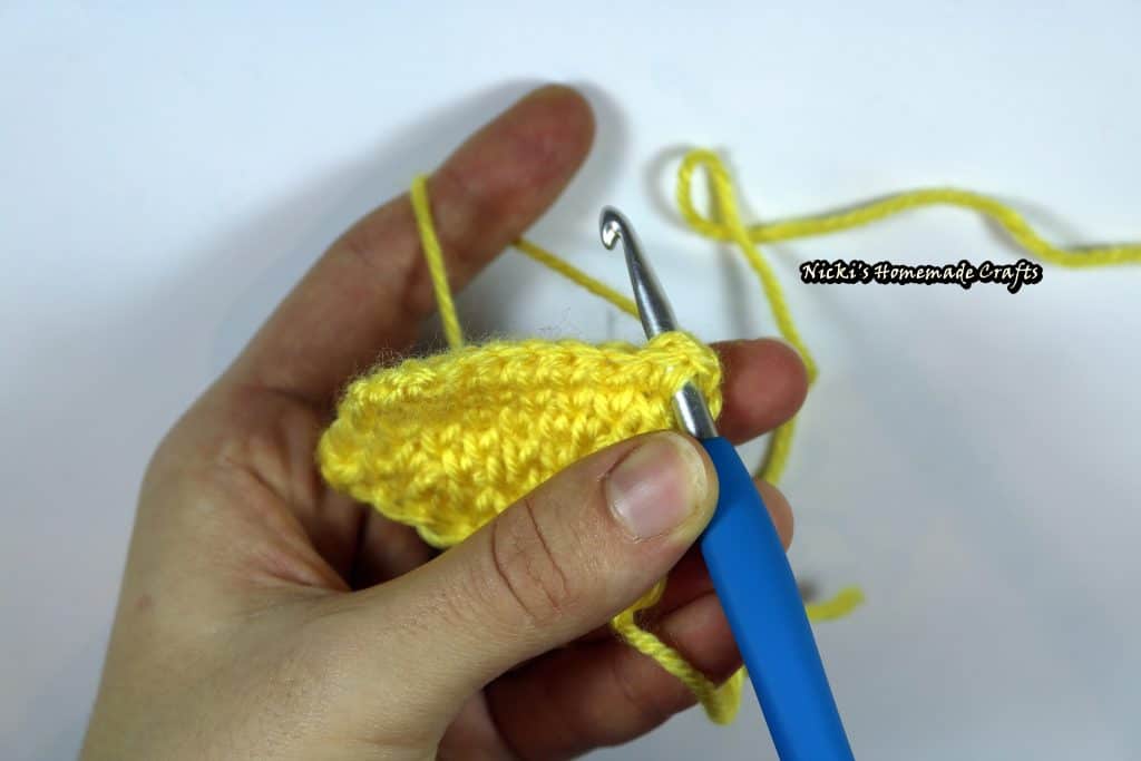 Start the flat Waistcoat Stitch Crochet Row