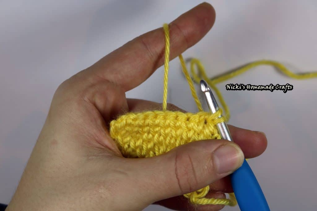 making a stitch for the flat Waistcoat Stitch Crochet Row