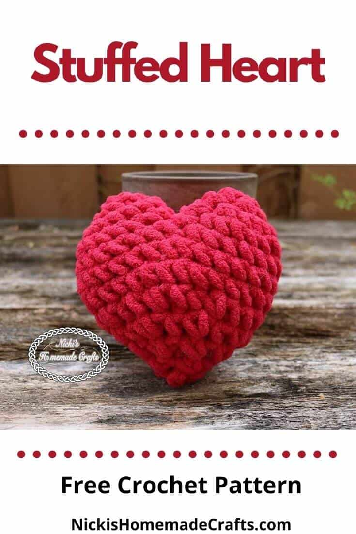 Beautiful Crochet Stuffed Heart Free Pattern Nicki's Homemade Crafts