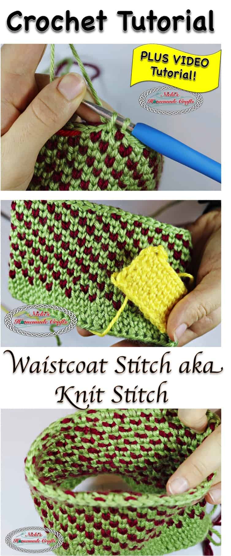Waistcoat Stitch Crochet Tutorial