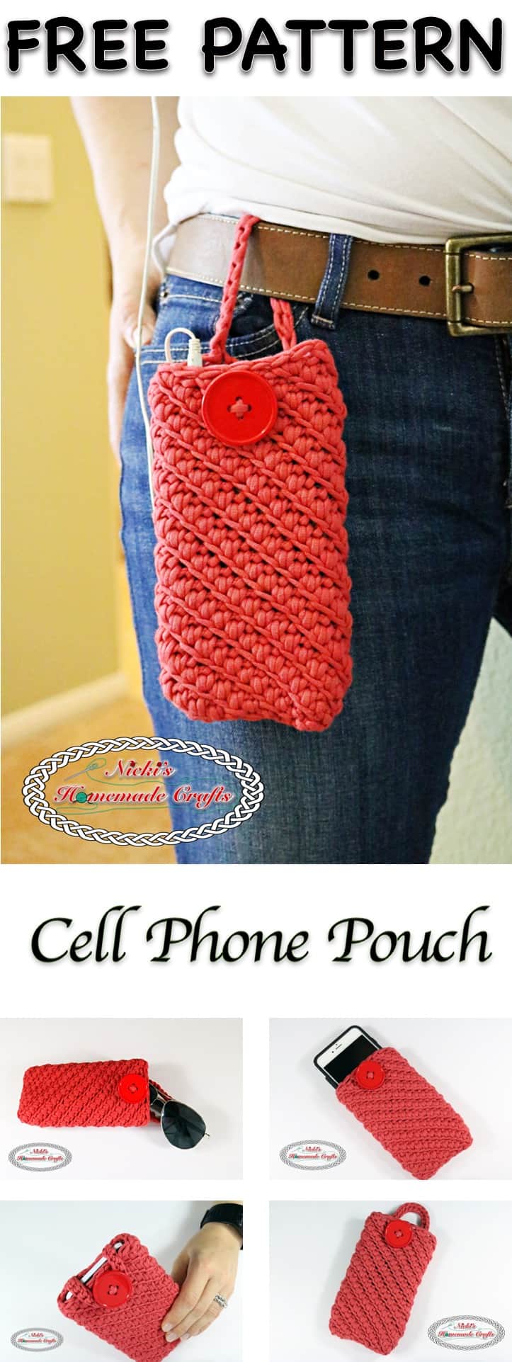 Cell Phone Pouch Free Crochet Pattern Nicki's Homemade Crafts