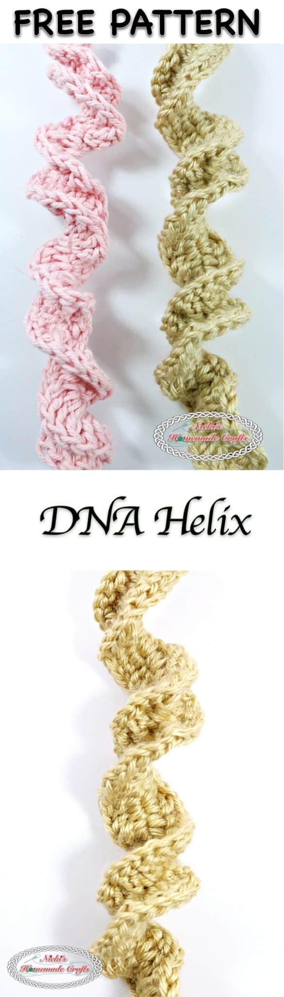 DNA Helix Free Crochet Pattern Nicki's Homemade Crafts