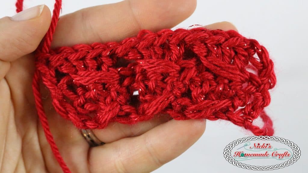 Samurai Crochet Relief Stitch close up
