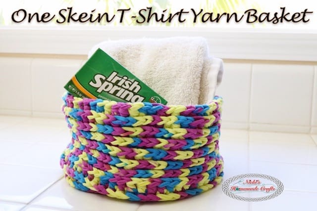 Crochet Basket With T-shirt Yarn 