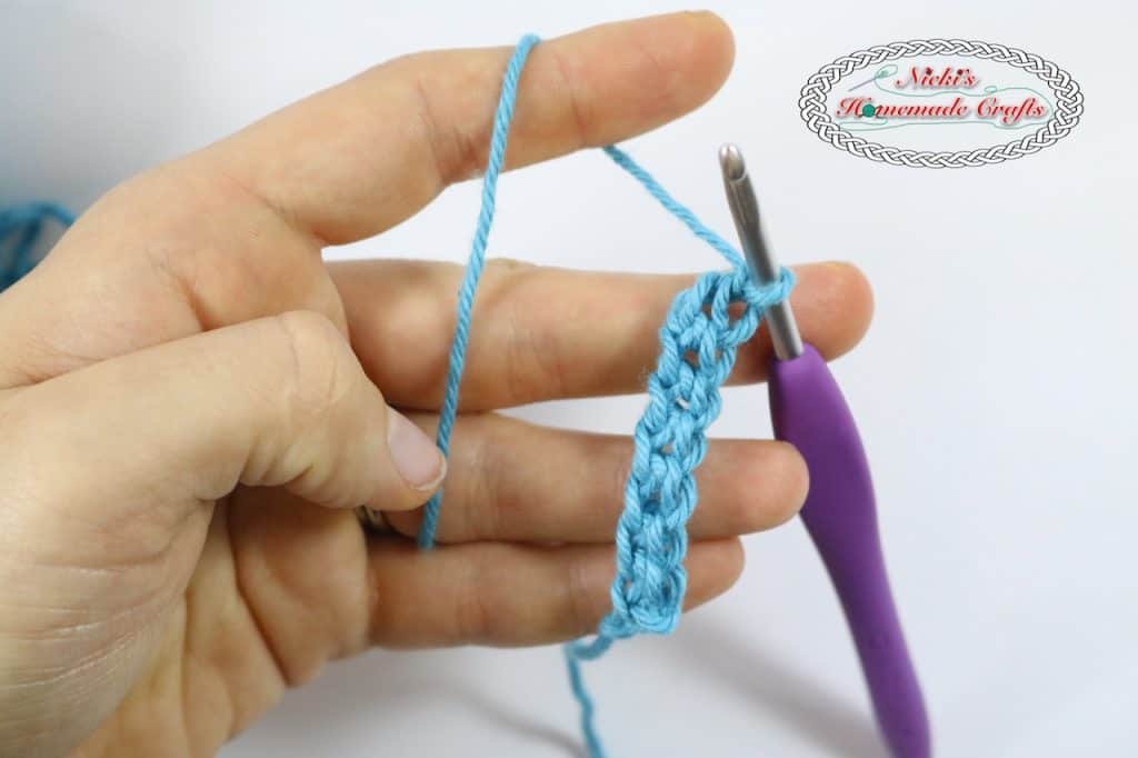 single crochet row as foundation for thermal stitch