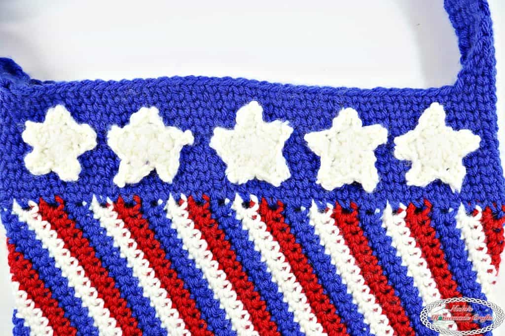 Stars and Stripes Bag Free Crochet Pattern Nicki's Homemade Crafts