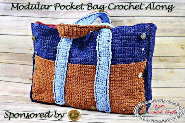 Free Crochet Reversible Tote Bag Pattern with Pockets - Easy Single Crochet  Bag - Nicki's Homemade Crafts