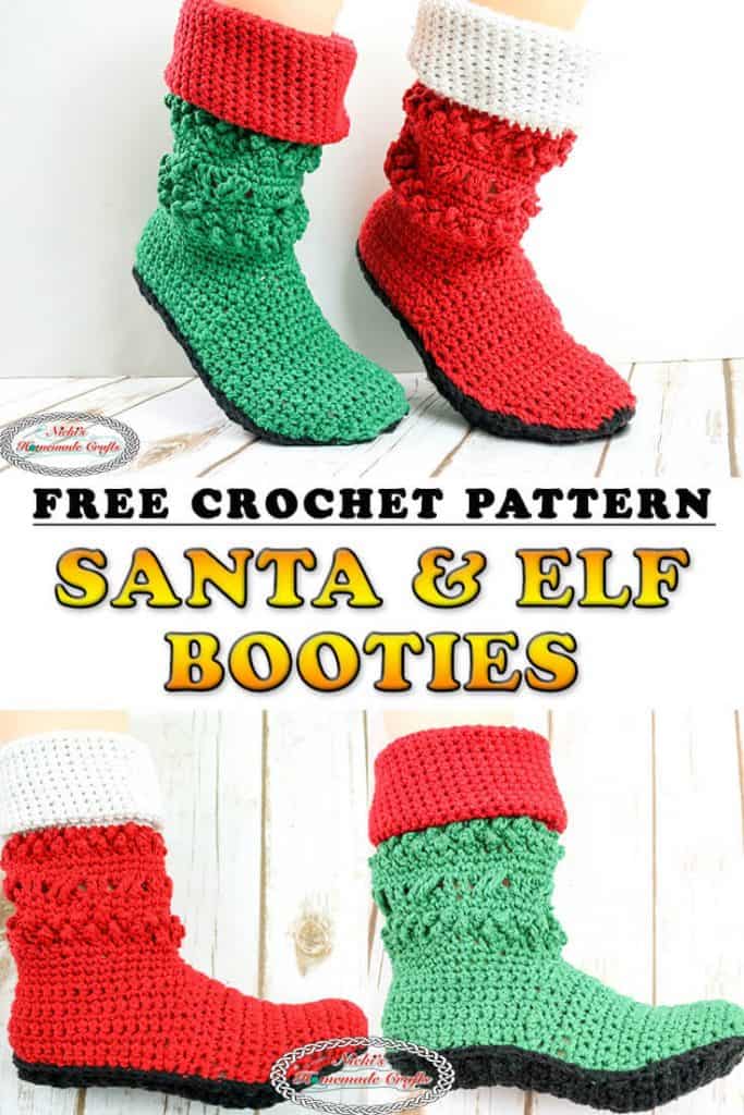 crochet christmas booties