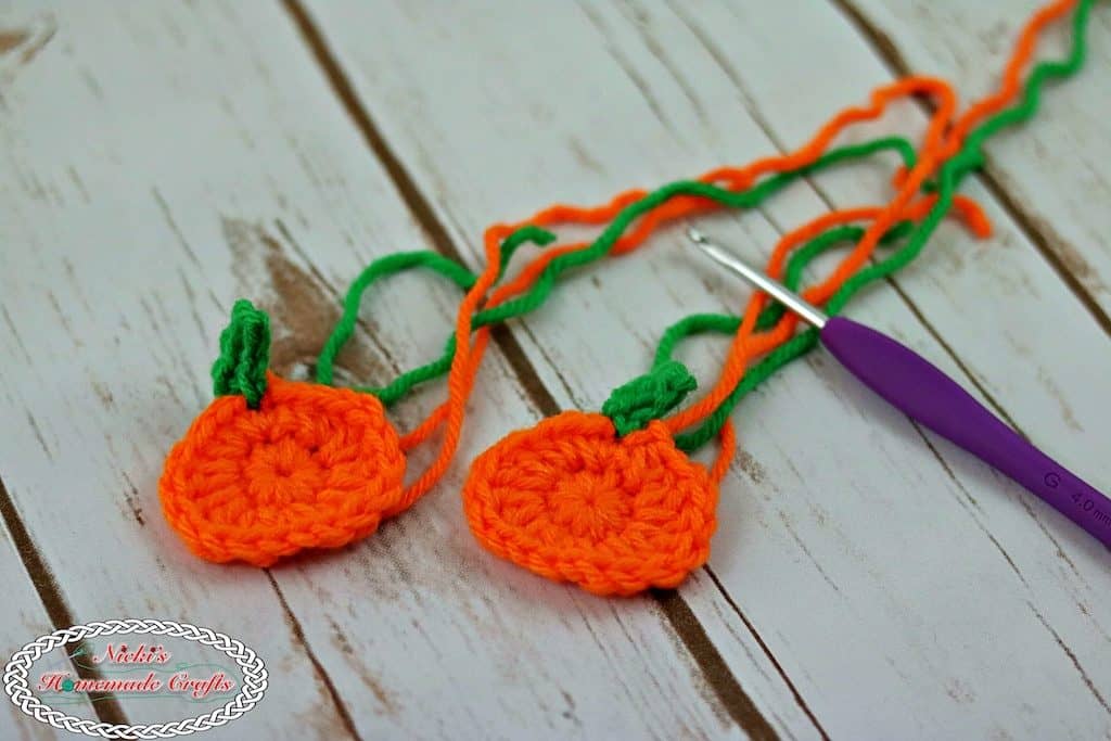 Mini Pumpkin Earrings Free Crochet Pattern Nicki's Homemade Crafts