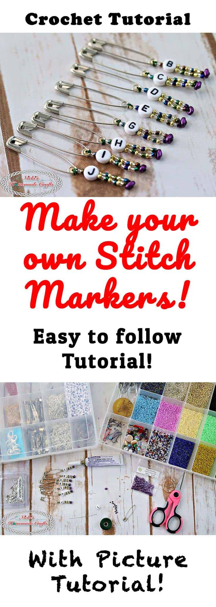 How to make your own DIY Stitch Markers - Nicki's Homemade Crafts