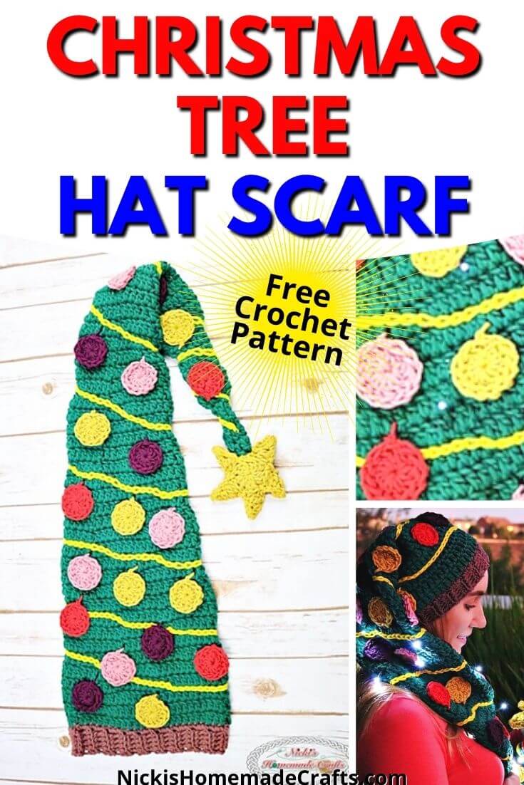 Crochet Christmas Tree Hat Easy Free Pattern Nicki's Homemade Crafts