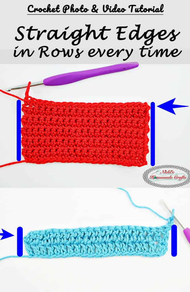 How to Always Crochet Straight Edges in Rows Photo and Video Tutorial