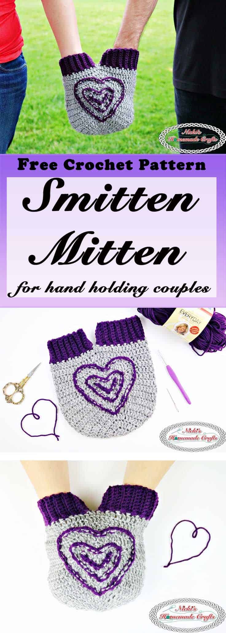 Hand Holding Mitten Free Pattern for Couples Nicki's Homemade Crafts