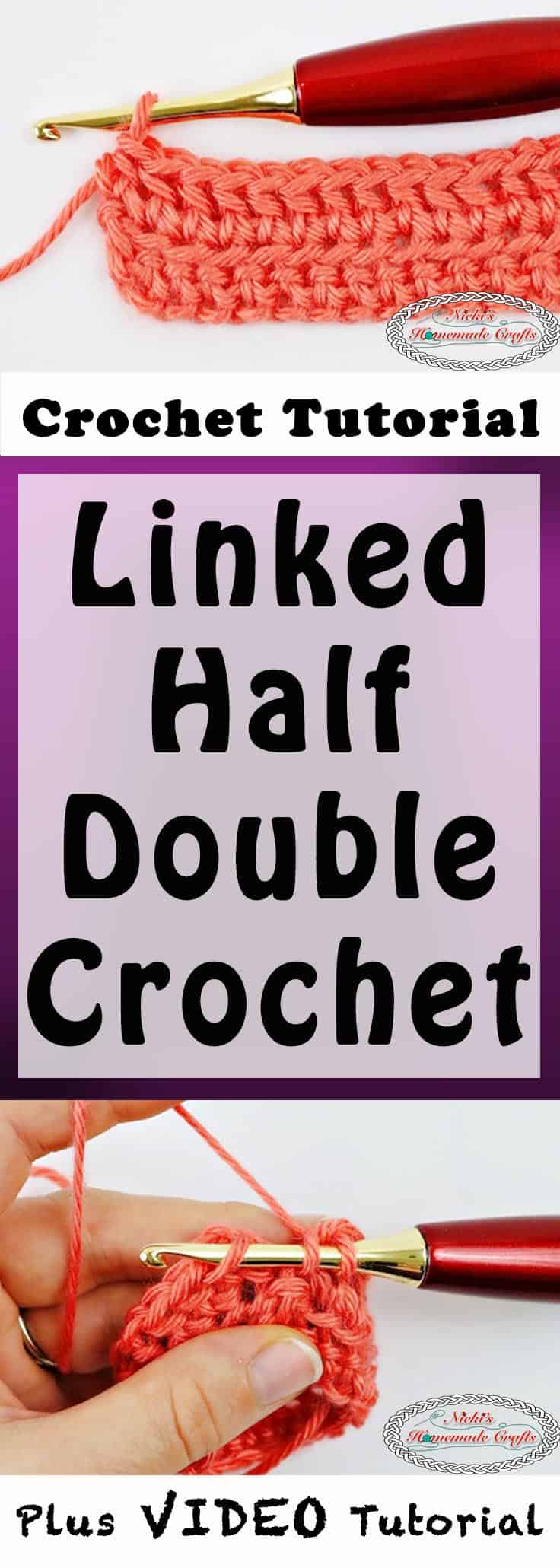 Linked Half Double Crochet Stitch Tutorial Nicki's Homemade Crafts