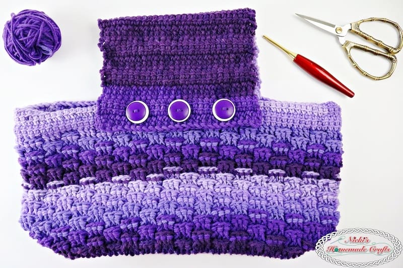 Crochet purple Bag Crochet pattern by Crafting Wheel