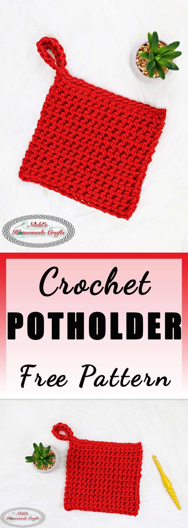 Easy & Free Crochet Thermal Stitch Potholder Pattern - Nicki's Homemade