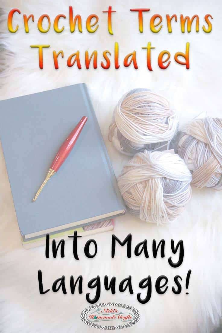 Crochet Terms Translated Into Many Languages Table Reference