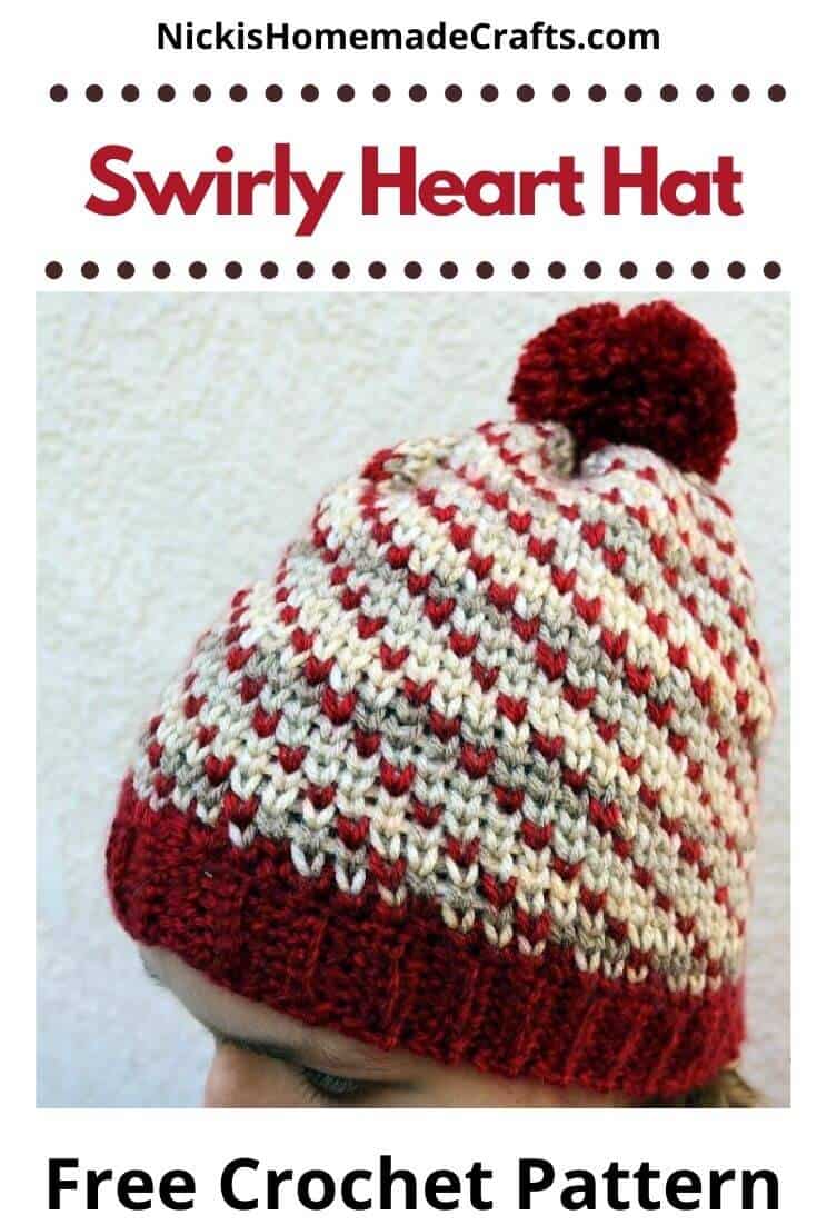 Beautiful Swirly Crochet Heart Hat Free Pattern Nicki's Homemade Crafts