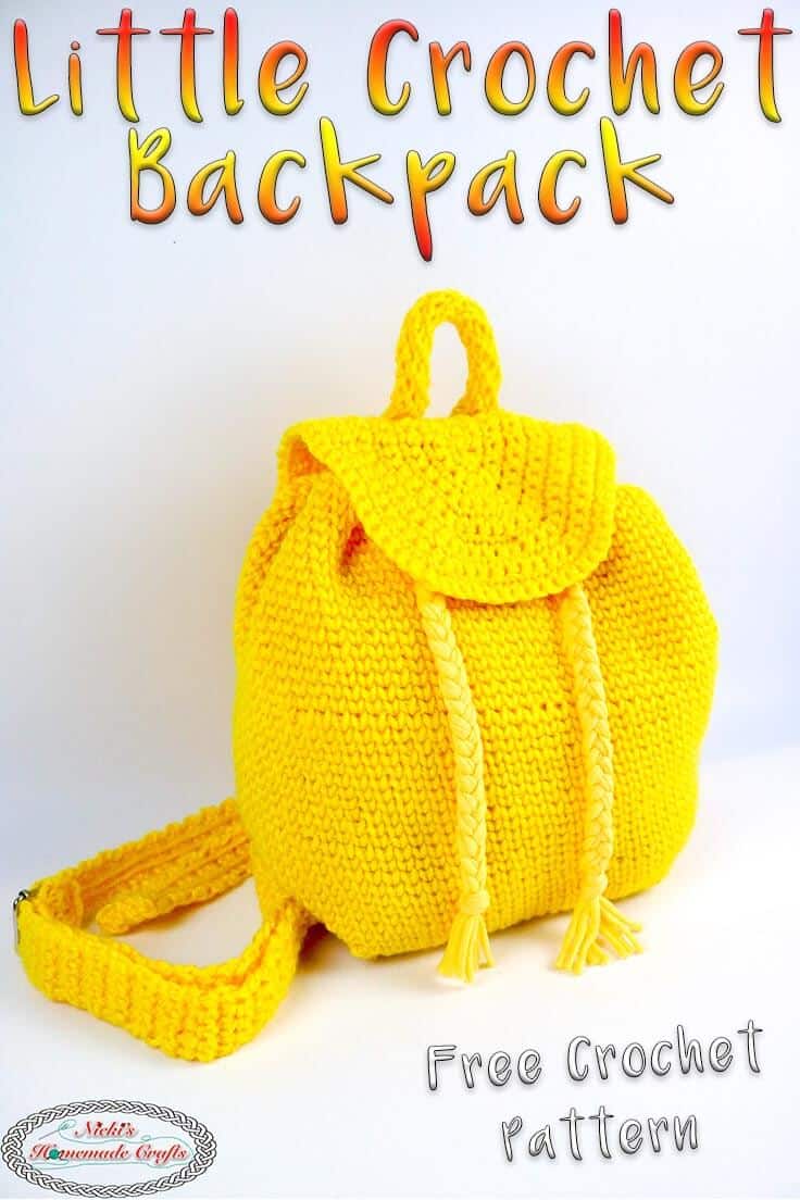 crochet backpack written pattern
