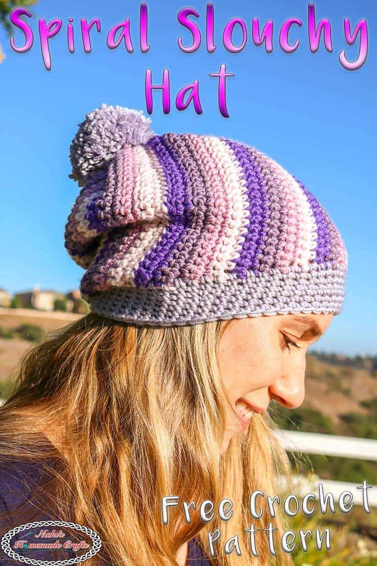 Beautiful Spiral Crochet Hat Free Pattern Nicki's Homemade Crafts