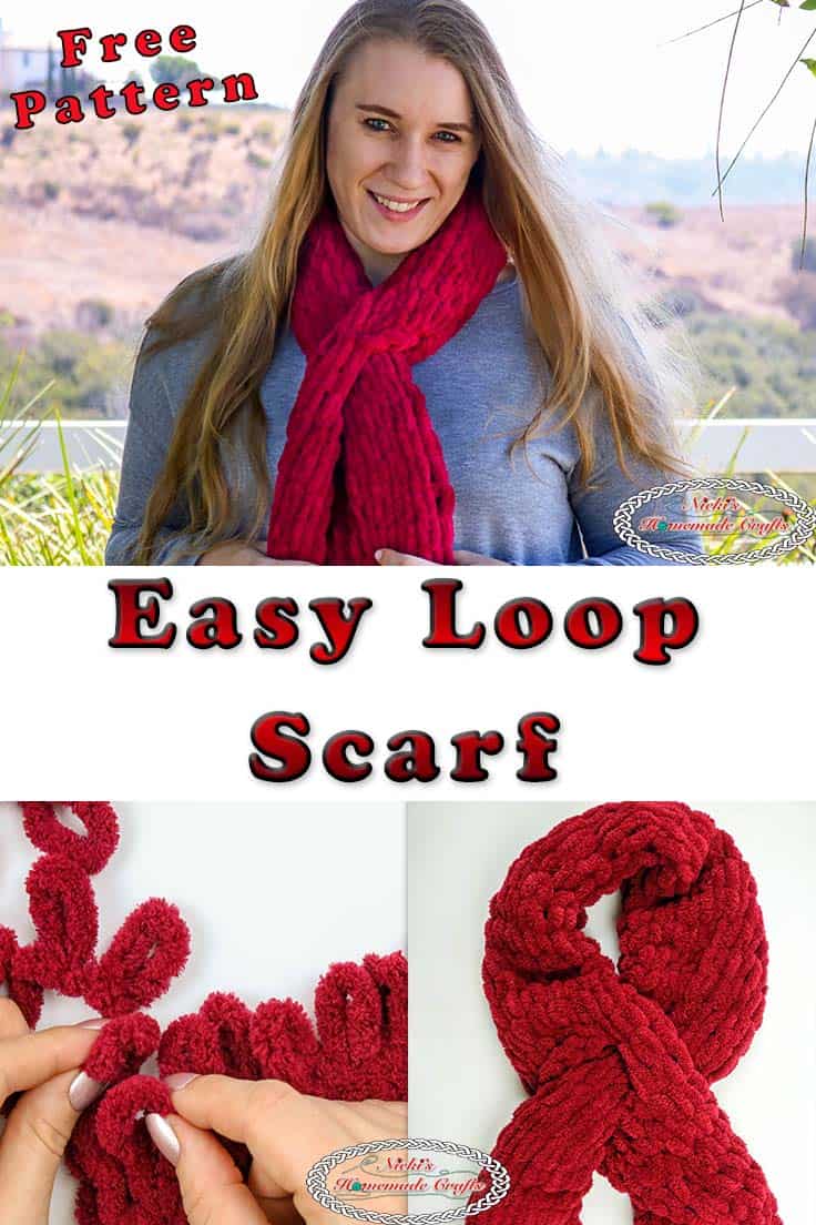 Easy Loop Yarn Scarf Free Tutorial - Nicki's Homemade Crafts