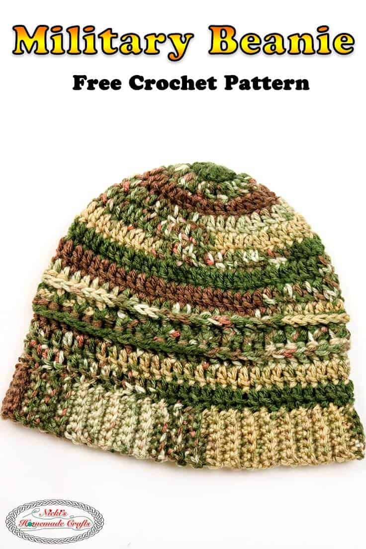 How to Crochet a Military Beanie Easily Free Pattern