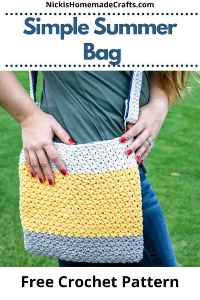 Aesthetic Crochet Tote Bag Women Simple Knitted Shoulder Bag - Temu