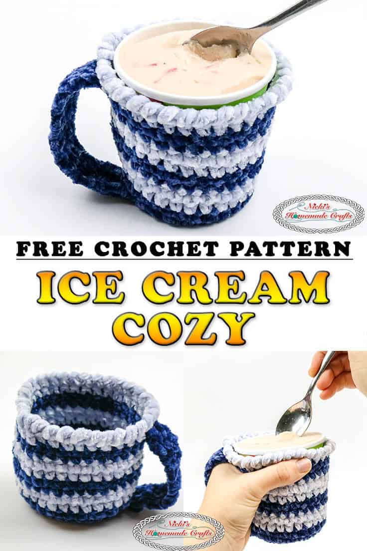 How to Crochet an Ice Cream Cozy Easily Free Pattern