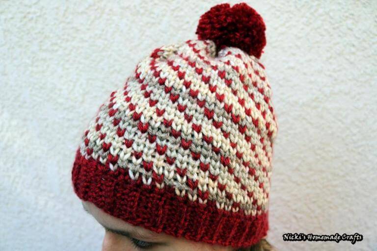 3pcs- Red, White, Green Mini Love Letter Pattern Knitted Hat