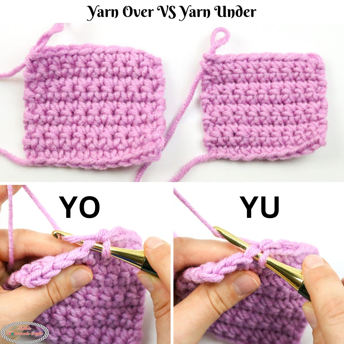 How to Crochet Yarn Over vs Yarn Under - Correct Way Made Easy