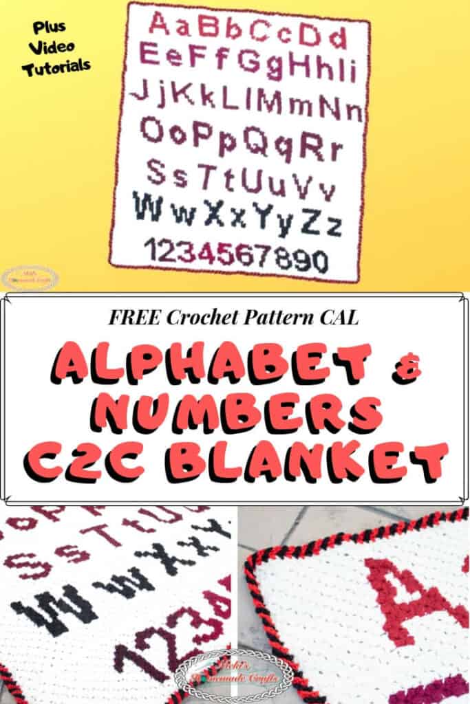 Alphabet & Numbers C2C Blanket - Free Pattern - Crochet Along