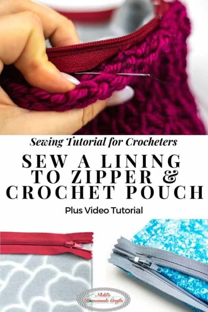 How to insert a zipper and line a crochet purse tutorial | carriewolf.net