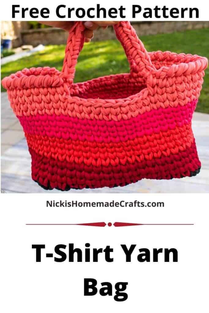 How To Crochet T shirt yarn bag for beginners full tutorial video 