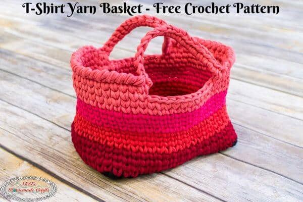 How to crochet a basket with T-shirt yarn - pine cone pattern, Easy to  follow