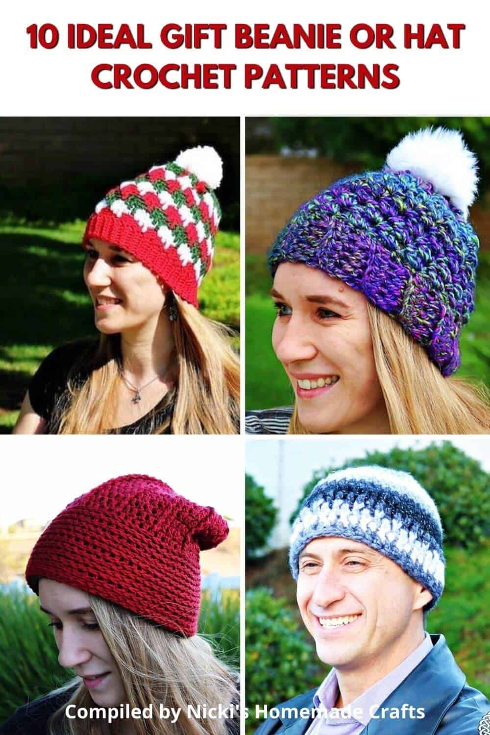 Ideal Gift Beanie or Hat Crochet Patterns for Last Minute Gift Ideas ...