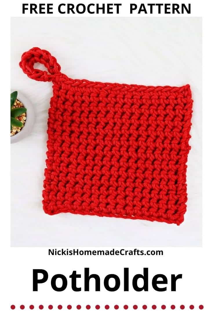 Easy & Free Crochet Thermal Stitch Potholder Pattern - Nicki's Homemade