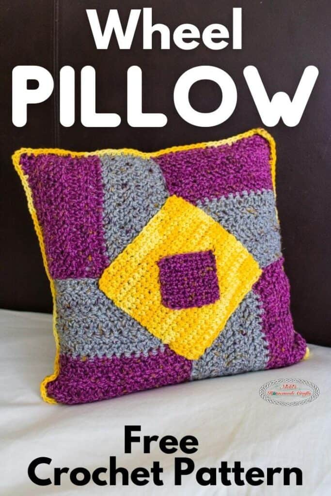 How to: Wheel Crochet Throw Pillow - Free Pattern - Nicki's Homemade Crafts