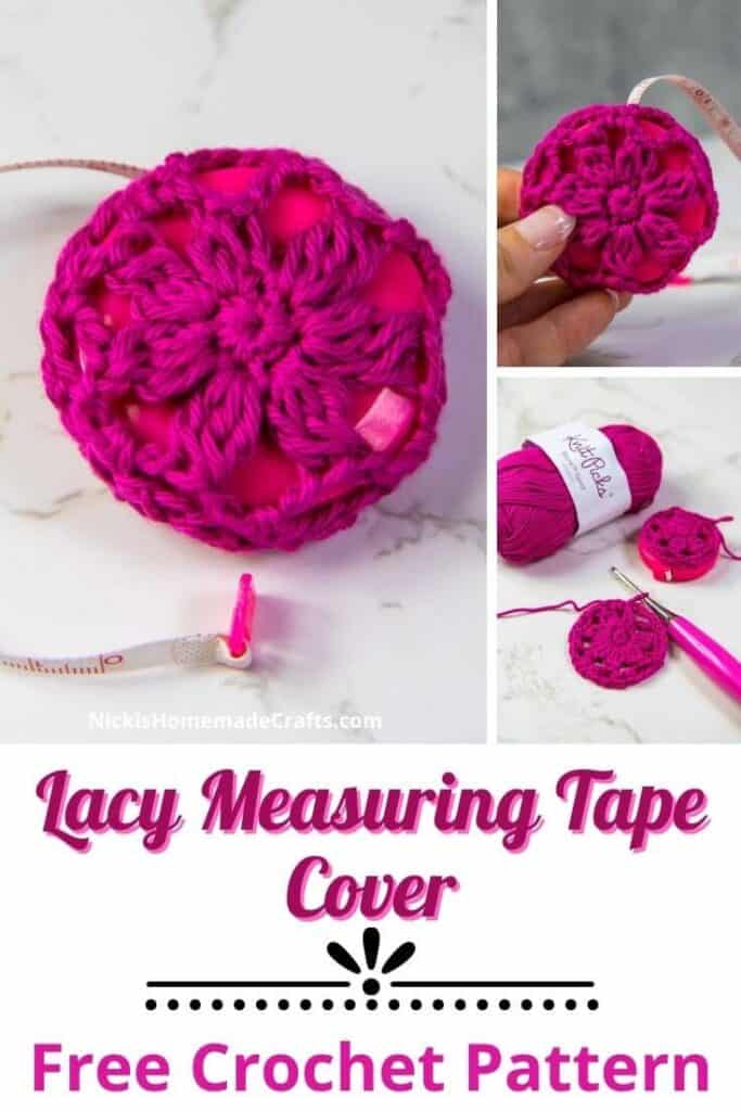 Crochet Lacy Measuring Tape Cover - Free Pattern and Video Tutorial -  Nicki's Homemade Crafts