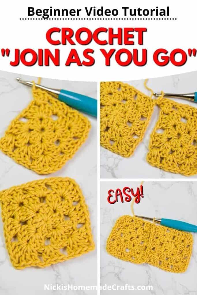 Easy Join As You Go Method for Granny Squares - This Pixie Creates