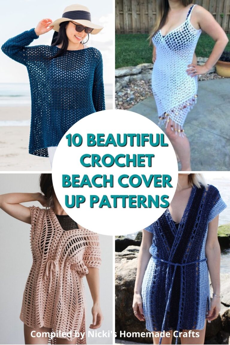 10 FREE Beautiful Crochet Beach Cover Up Patterns - Nicki's Homemade Crafts