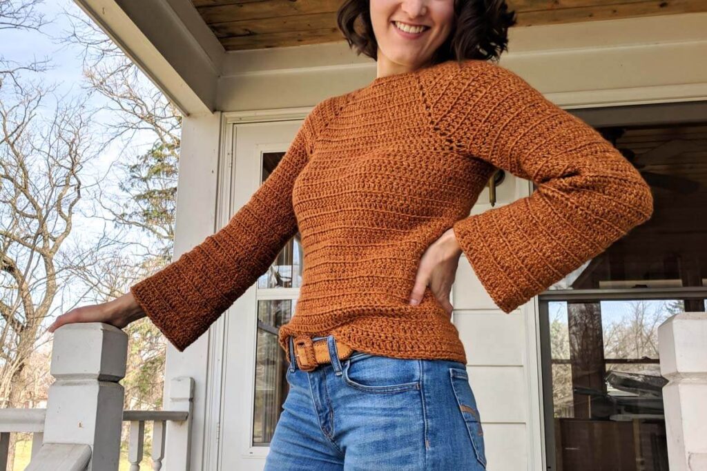 Raglan Crochet Tee Pattern - XS to 5XL - EASY