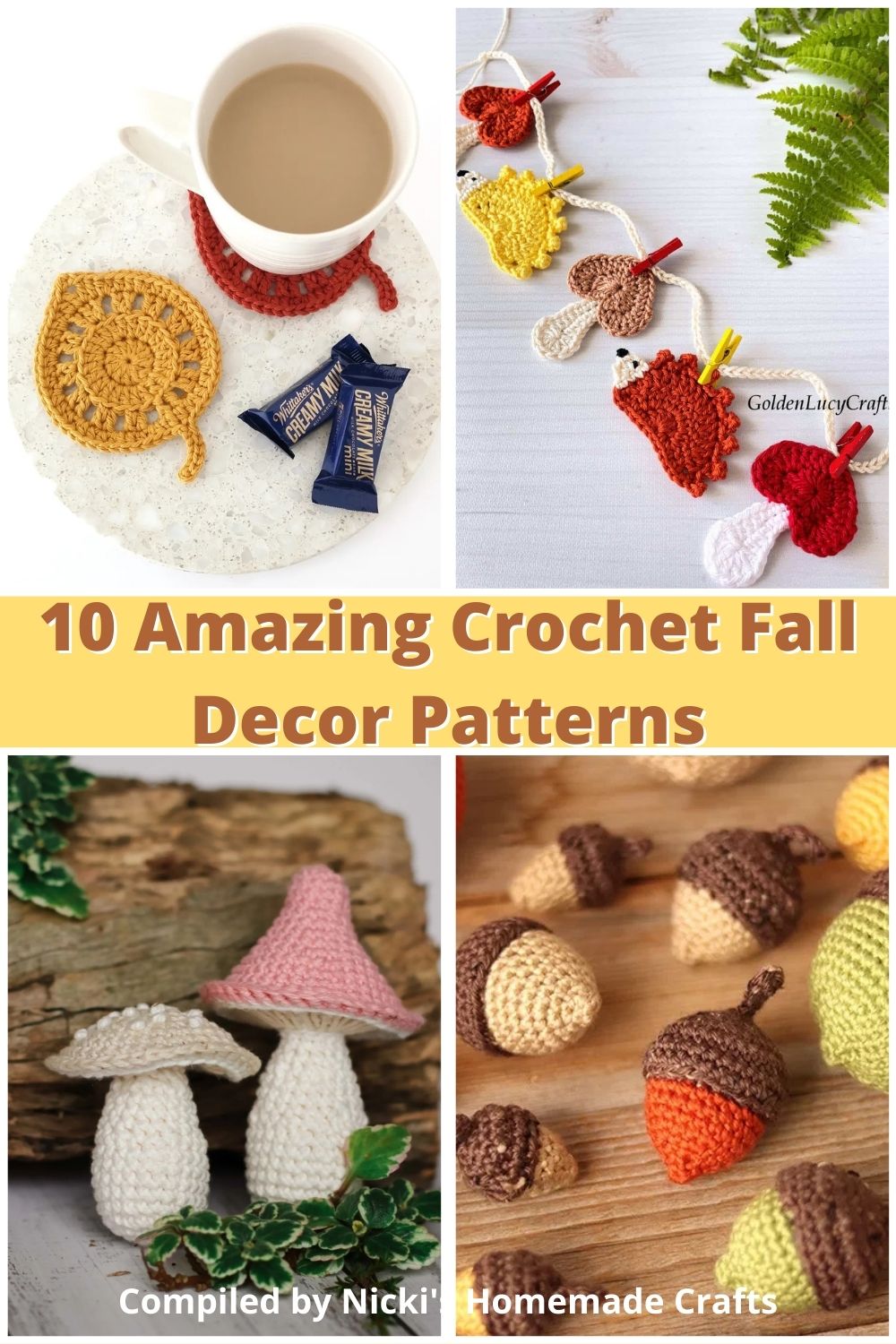 10 Amazing Crochet Fall Decor Patterns Nicki's Homemade Crafts