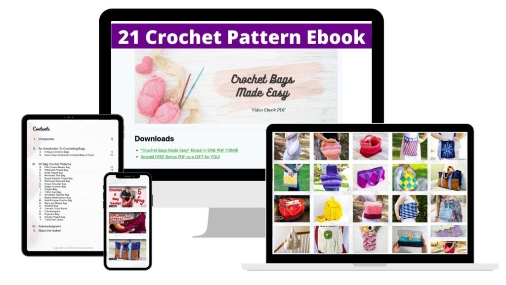 Crochet Bags Made Easy - 21 Stylish Patterns in 1 Ebook with Videos ...