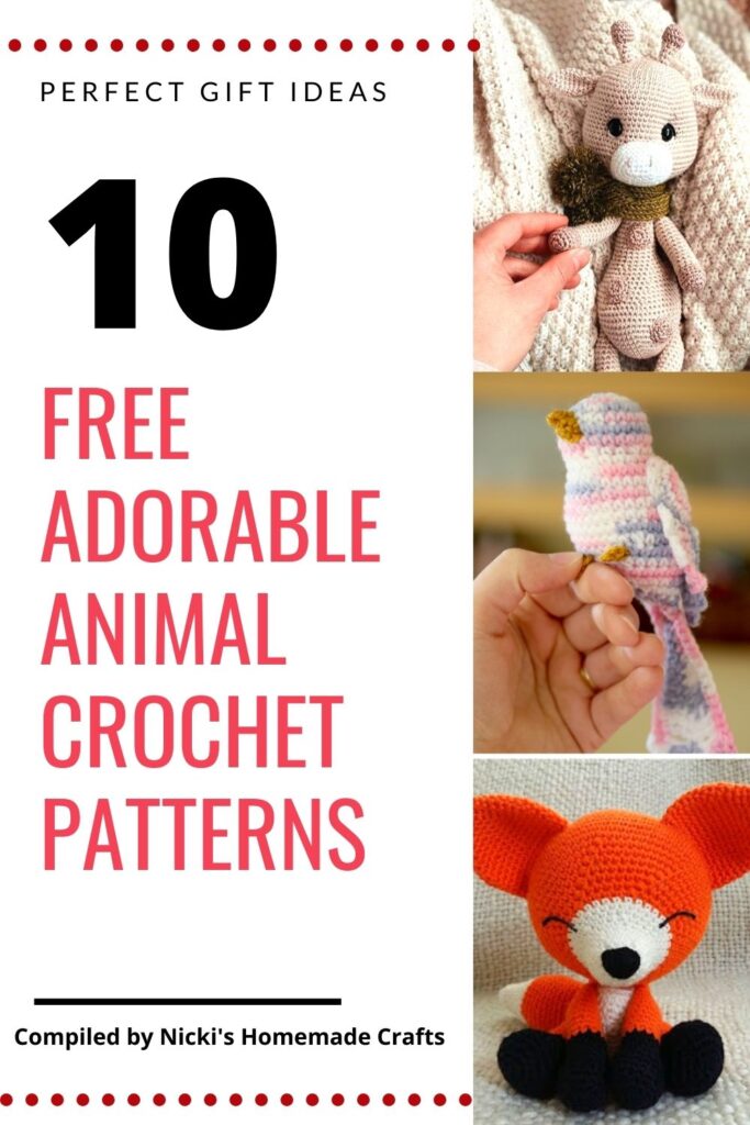 10 Adorable Free Animal Crochet Patterns - Nicki's Homemade Crafts