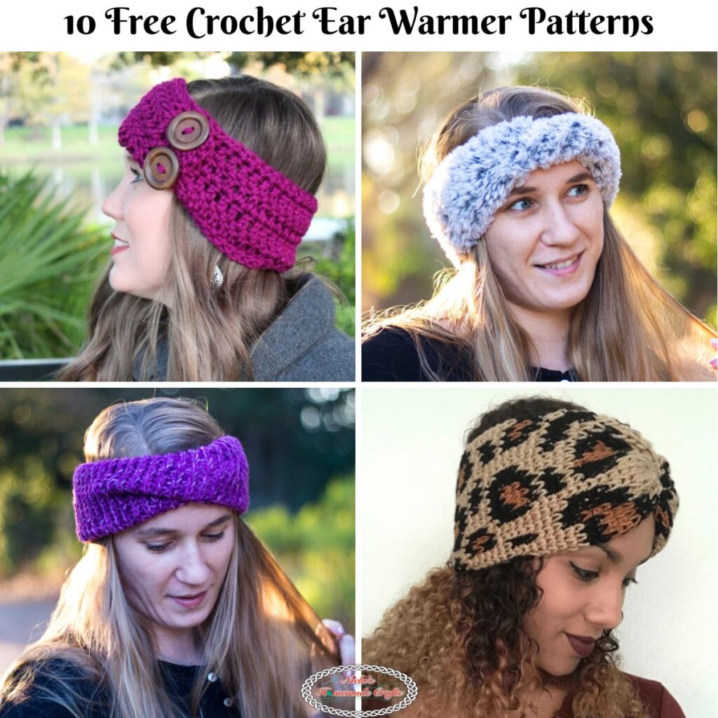 10 Free Crochet Ear Warmer Patterns - Nicki's Homemade Crafts