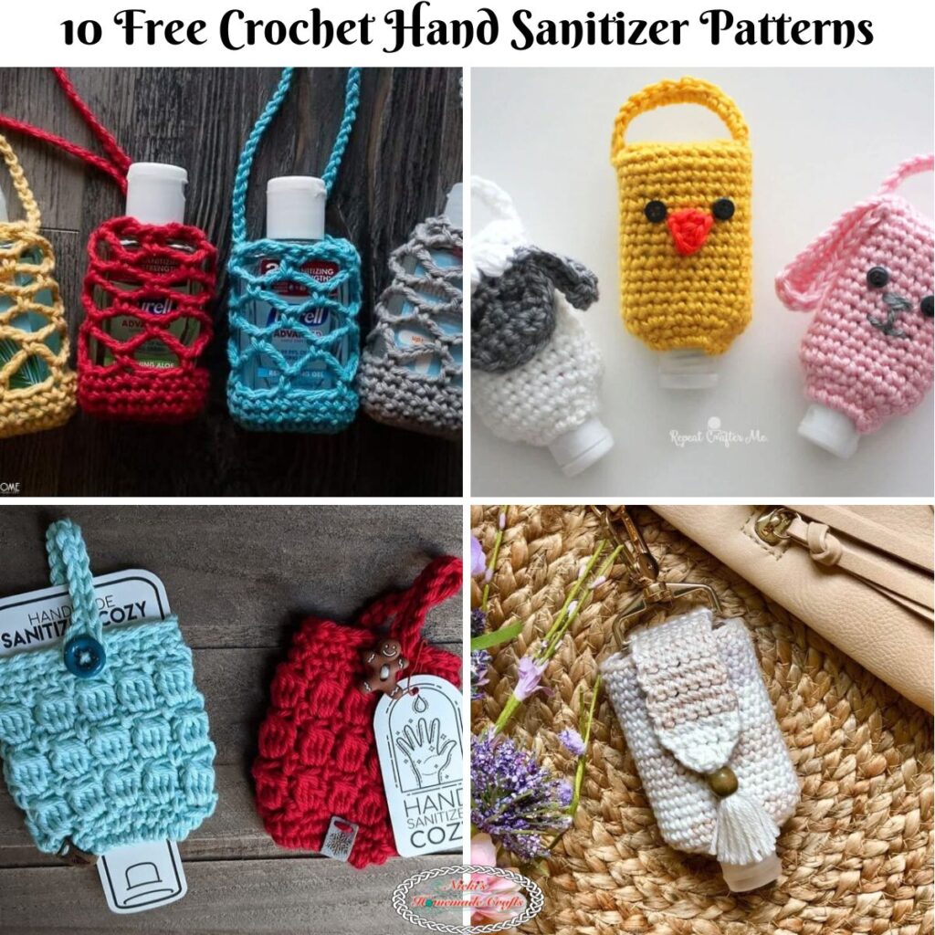 10 Free Crochet Hand Sanitizer Holder Patterns Nicki S Homemade Crafts