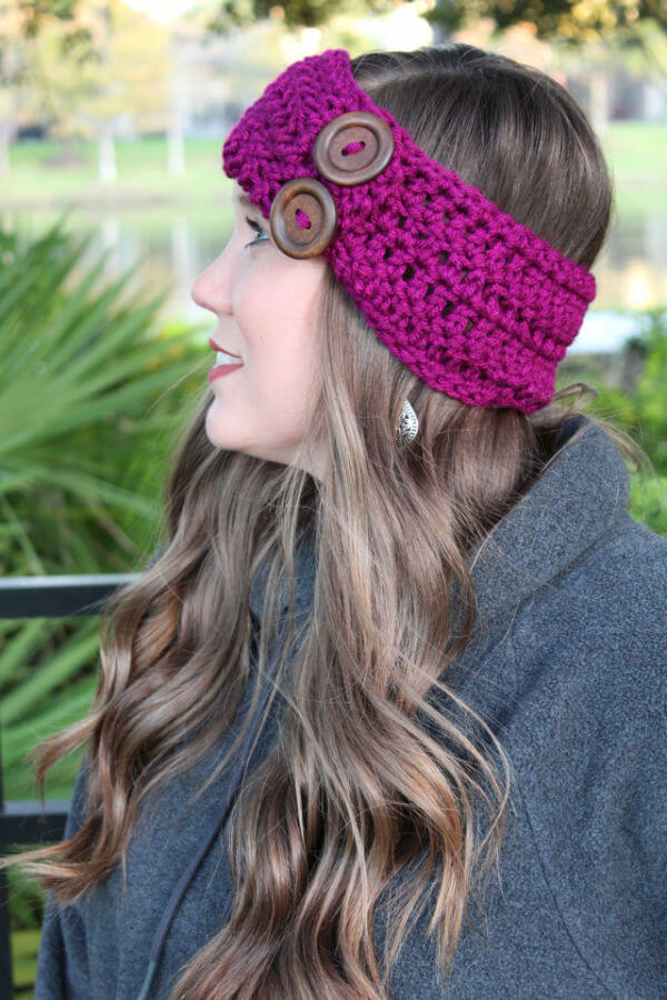 Jasmine Stitch Crochet Earwarmer-Free Pattern - Amelia Makes