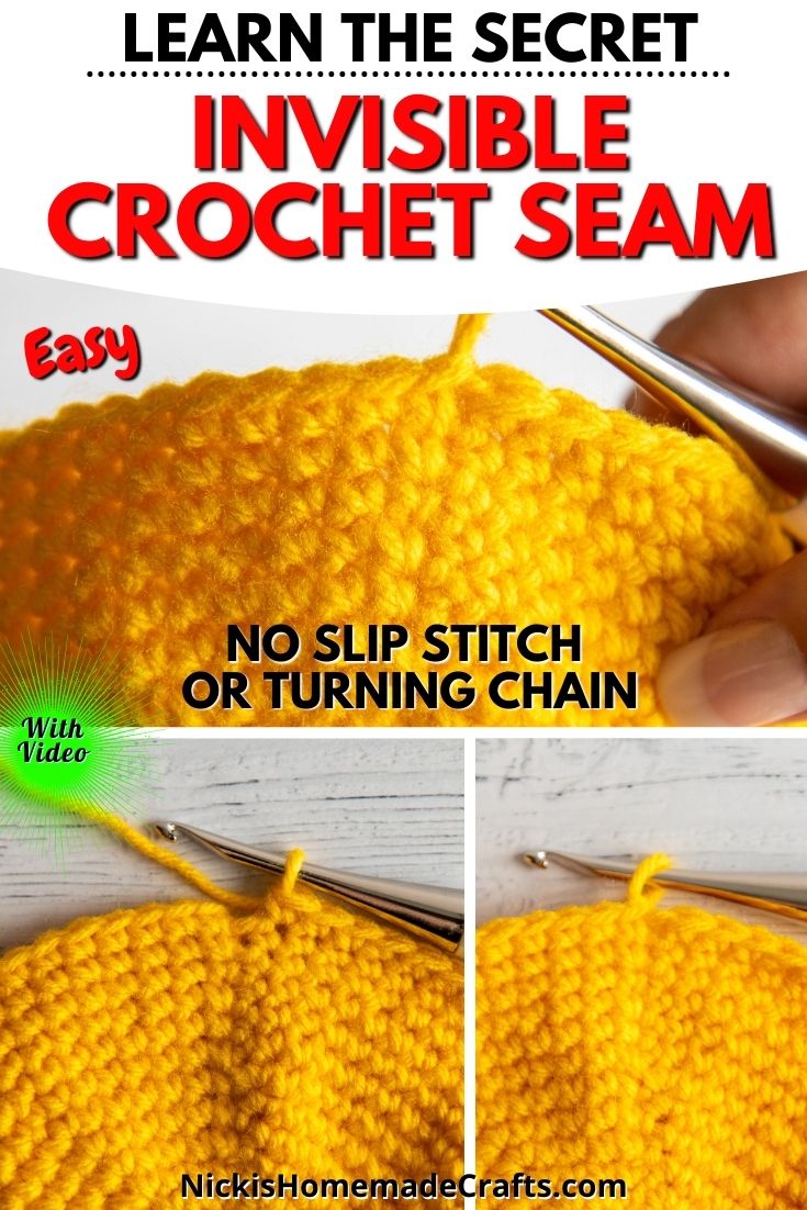 INVISIBLE Crochet Slip Stitch Seams in Rounds Without Turning Chain