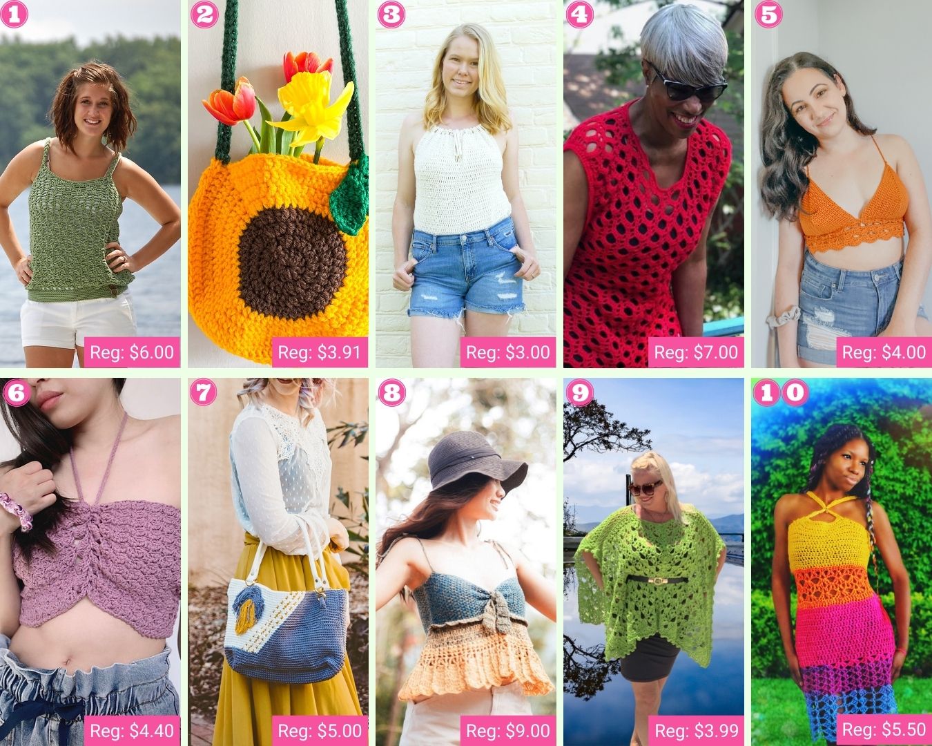 Summer Crochet Pattern Bundle - 5 Days only - 90% off!!! - Nicki's ...